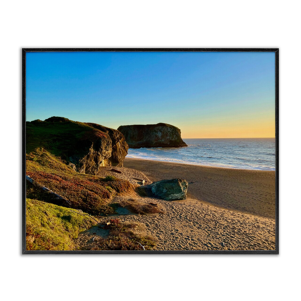 Stupell Industries Goat Rock Beach Sunrise Framed Giclee, design by Nicole Dell